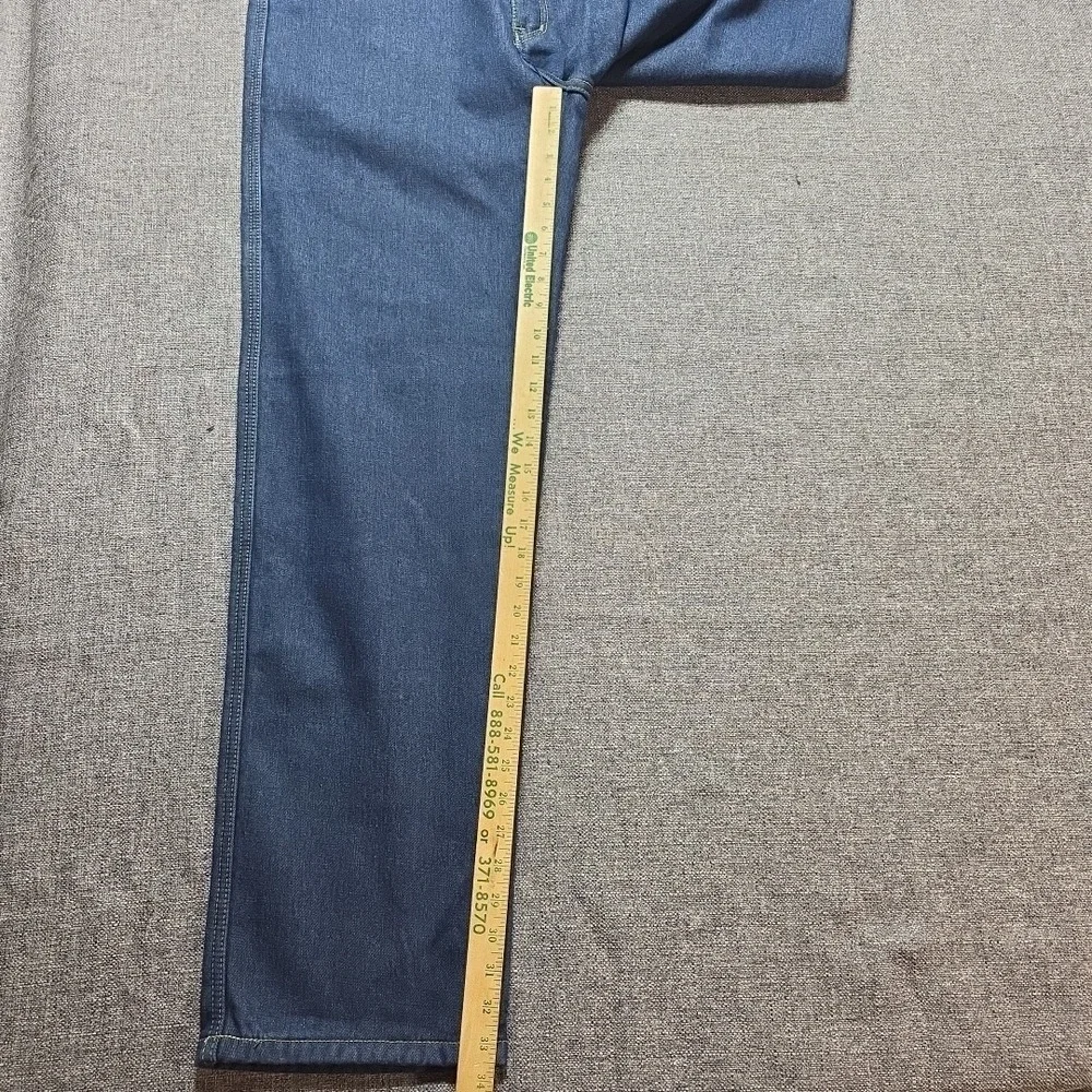Stanley Denim Jeans Mens 36x34 Blue Fleece Lined Utility Work Wear